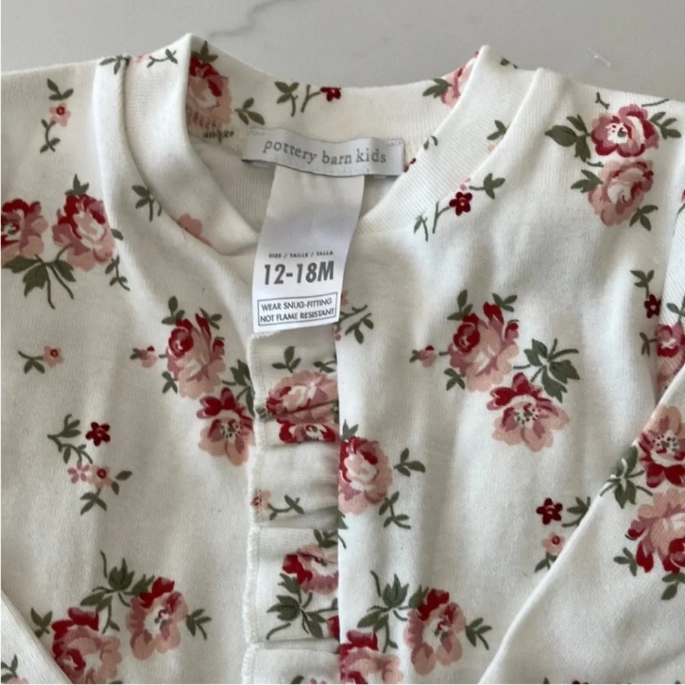POTTERY BARN 100% COTTON SLEEPER SIZE 18-24 MONTHS EUC - Picture 2 of 5